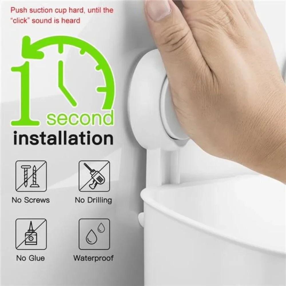Shower Caddy Suction Cup NO-Drilling Removable Shower Shelf Powerful